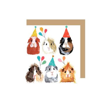 Six Party Guinea Pigs Birthday Card, 2 of 2