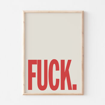 Typography Fuck Bold Text Wall Art Print, 4 of 4