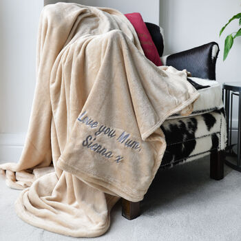 Personalised Neutral Soft Snuggle Blanket, 2 of 5