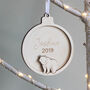 Personalised Polar Bear Children's Christmas Bauble, thumbnail 1 of 3