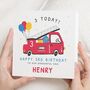 Fire Engine 3rd Birthday Card For Son, thumbnail 1 of 7
