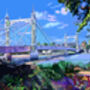 Albert Bridge, Chelsea London Illustration Art Print, thumbnail 2 of 2