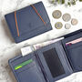 Women's Navy Leather Purse Rfid Secure, thumbnail 1 of 3