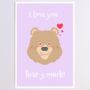 Personalised Loving Bear Card, thumbnail 6 of 9