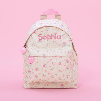 Personalised Ditsy Floral Print Mini Backpack, 2 of 6