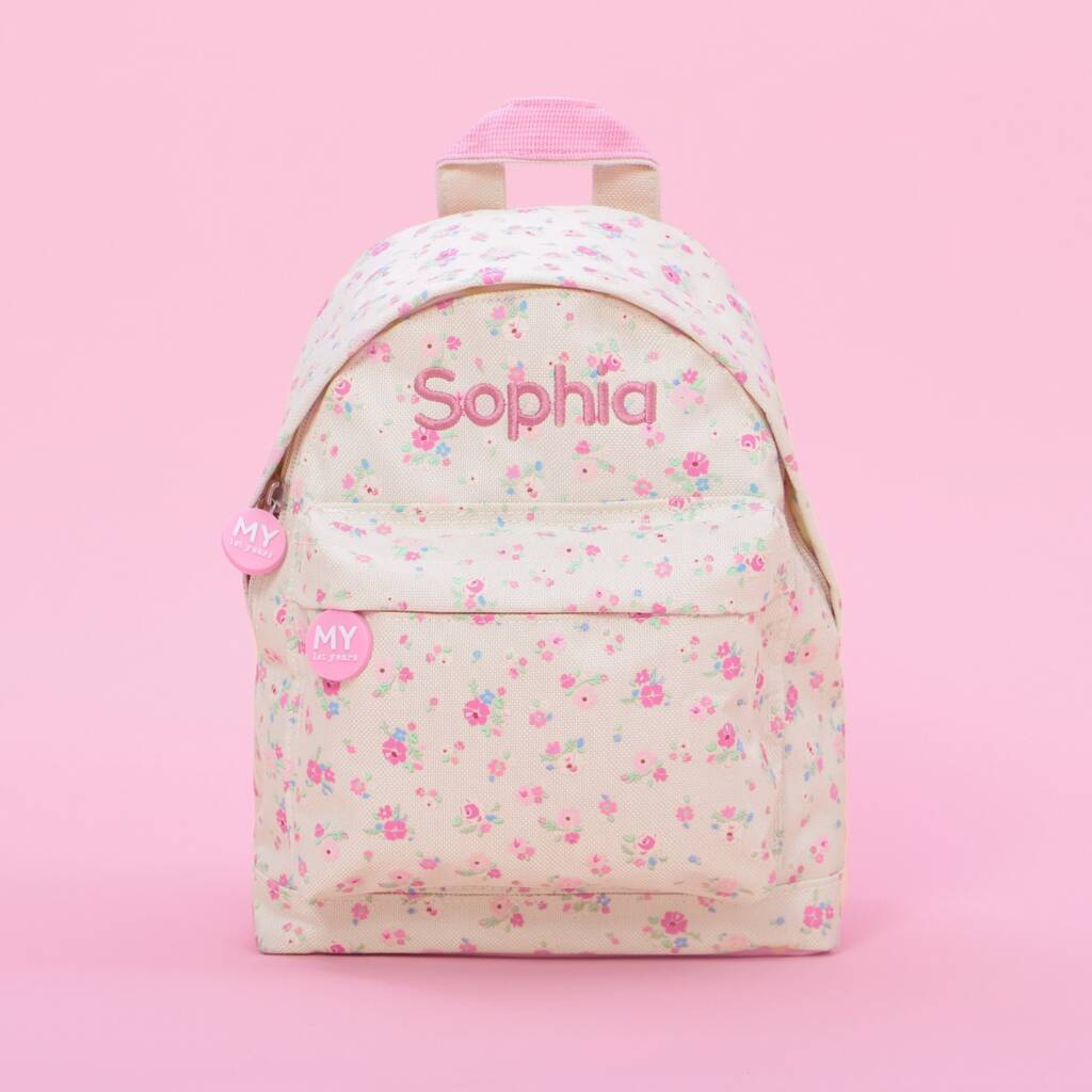 Personalised Ditsy Floral Print Mini Backpack, 1 of 5