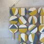 Ochre Yellow And Grey Geometric Plywood Wall Hanging, thumbnail 6 of 10