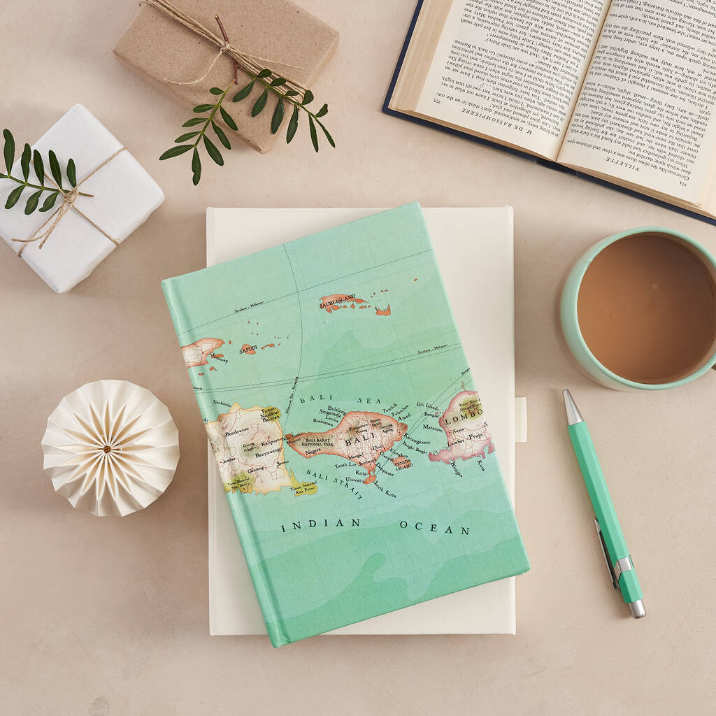 Holiday Honeymoon Personalised Map Journal Notebook, 1 of 7