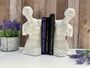 Pair Of Venus White Bookends Heavy Book Holders Gift, thumbnail 1 of 9