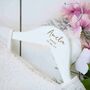 Personalised White Wooden Bridal Wedding Day Hanger, thumbnail 1 of 4