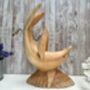 Wooden Dolphin Wine Bottle Holder Hand Carved Dolphin, thumbnail 4 of 7
