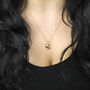 Gold Plated Sterling Silver Turtle Necklace, thumbnail 2 of 4