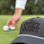 Golf Baseball Cap “Stiff” 3D Embroidered, Rope Detailing, Blue, Black Or White, thumbnail 9 of 12