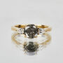 18ct Gold Round Salt And Pepper Diamond Engagement Ring, thumbnail 1 of 4
