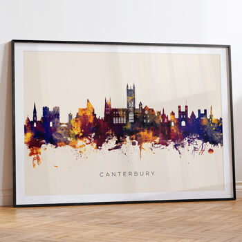 Canterbury Skyline Cityscape Art Print, 6 of 12