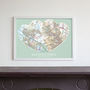 Personalised Postcodes Couples Map Print, thumbnail 3 of 8