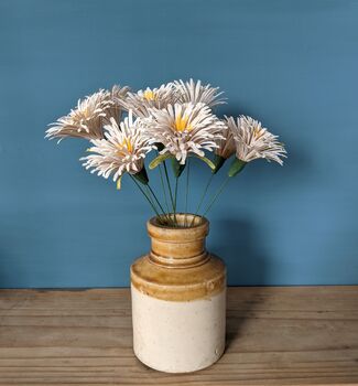 Handcrafted Wooden White Daisy Bouquet, 2 of 4