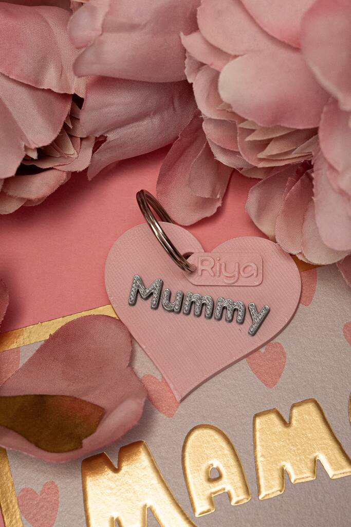 Mother's Day Heart Keyring With Tags, 1 of 2