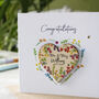 Personalised Wedding Day Floral Magnet And Card, thumbnail 2 of 5