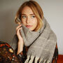 Personalised Chunky Metallic Check Hand Felt Scarf, thumbnail 3 of 10