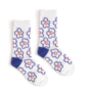 Flower Print Mid Calf Length Socks, thumbnail 2 of 4