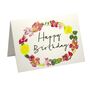 'Happy Birthday' Floral Garland Greetings Card, thumbnail 4 of 7