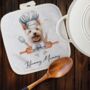 Personalised Dog Chef Hat Gift Pot Holder / Grab, thumbnail 5 of 12