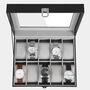 10 Slots Velvet Lining Watch Display Storage Box Case, thumbnail 2 of 7