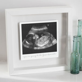 Pregnancy Announcement Framed Floating Metal Scan Photo, 2 of 5