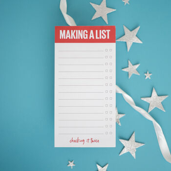 Making A List Christmas Themed Notepad, 2 of 4