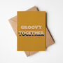 Groovy Together Textured Retro Valentine's Day Card, thumbnail 4 of 5