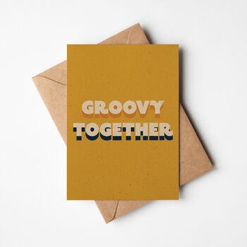 Groovy Together Textured Retro Valentine's Day Card, 4 of 5