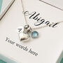 Personalised Heart And Birthstone Necklace, thumbnail 1 of 5
