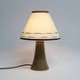 Floral Fabric And Ceramic Table Lamp Brown Leopard Base, thumbnail 8 of 10