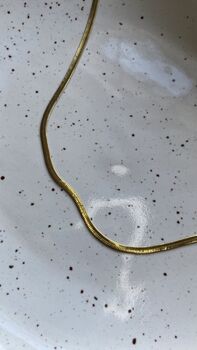 Herringbone Chain Necklace Gold, 2 of 3