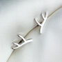 Sterling Silver Minimalist Branch Stud Earrings, thumbnail 3 of 5