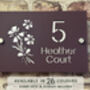 Personalised Bunch Of Flowers Design House Sign Acrylic, thumbnail 1 of 4