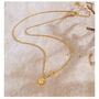 Paris D’or Gold Chrome V Blossom Knot Drop Ball Gift Necklace, thumbnail 1 of 4