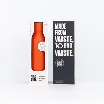 Circular And Co 500ml Stainless Steel Water Bottle Sunrise Orange, 2 of 7