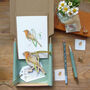 Christmas Robin Decoration And Card Letter Box Gift, thumbnail 1 of 6