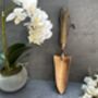 Garden Hand Trowel Steel Copper Blade With Wooden Handle Gift, thumbnail 9 of 12