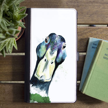 Inky Mallard Wallet Phone Case With Optional Message, 4 of 7