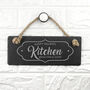 Personalised Our Kitchen Slate Hanging Sign, thumbnail 1 of 5
