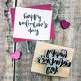 Happy Valentine's Day Script Rubber Stamp, thumbnail 1 of 2