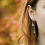 Sterling Silver Moonstone Drop Earrings, thumbnail 1 of 8