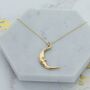Smiley Moon Charm Necklace, thumbnail 1 of 2