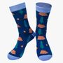 Men's Bamboo Socks Blue Camping, thumbnail 1 of 2