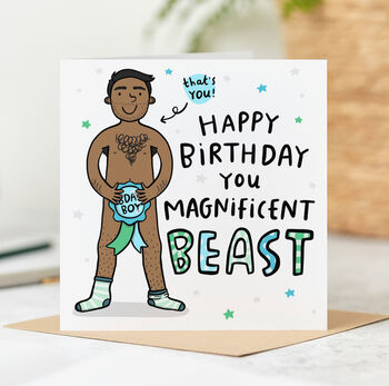 'Magnificent Beast' Birthday Card, 9 of 11