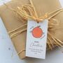 10 Personalised Christmas Satsuma Christmas Gift Tags, thumbnail 2 of 4