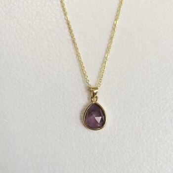 18ct Gold Plated Amethyst Necklace, 3 of 3